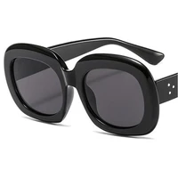 fashion sunglasses oval sun glasses unisex goggles anti uv spectacles eyeglasses oversize frame ornamental a