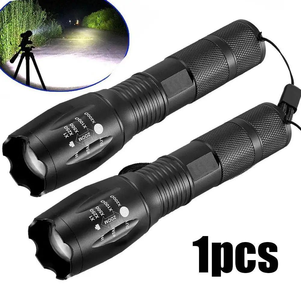 

Portable Powerful LED Lamp Flashlight Torch Uses Outdoor Camping Tactics Flash Light Outdoor Camping Tools