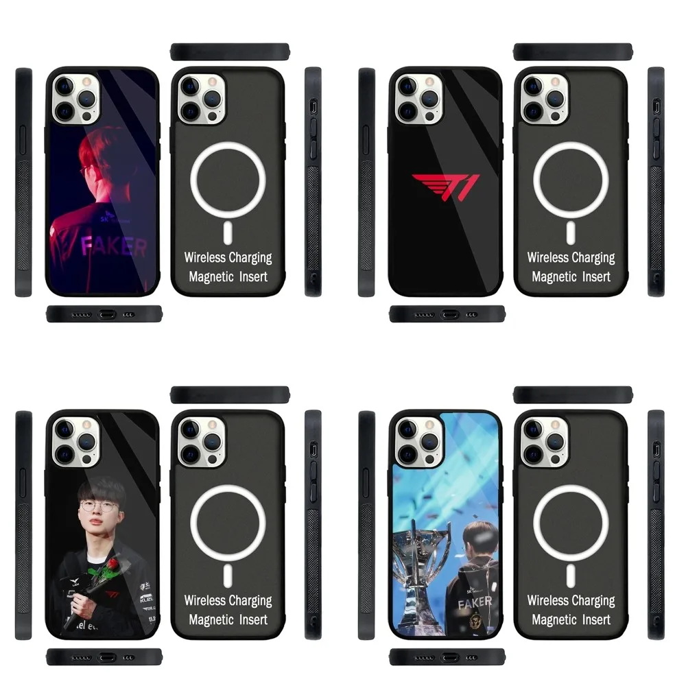 Чехол для телефона Faker T1 L-Lols с сильным магнитом IPhone 15 14 13 Pro Max Plus 11 12 Мини