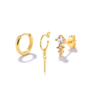 canner 3pcs set golden hoop earrings silver 925 earring for women drop earrings girl earring wedding party aretes 2022 trend