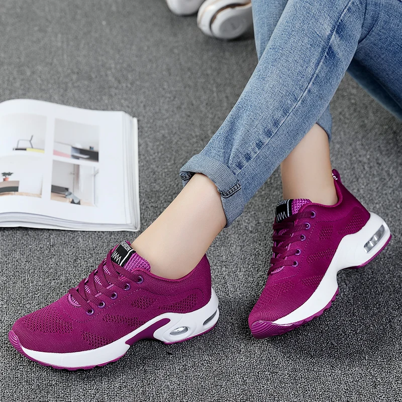 Fashion Women Lightweight Sports Breathable Running Shoes Air Cushion Casual Walking Sneakers Tenis Feminino Zapatos Mujer