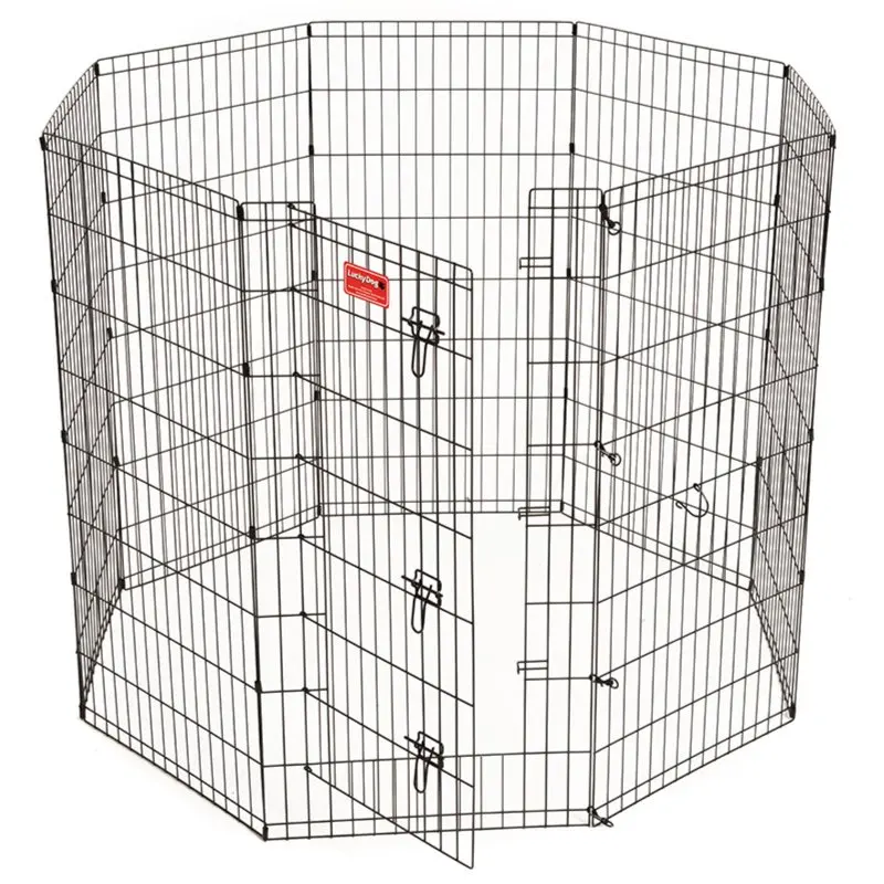 

™ 48" Dog Exercise Pen w/Stakes Large Dog Kennel Dog Crate Cage