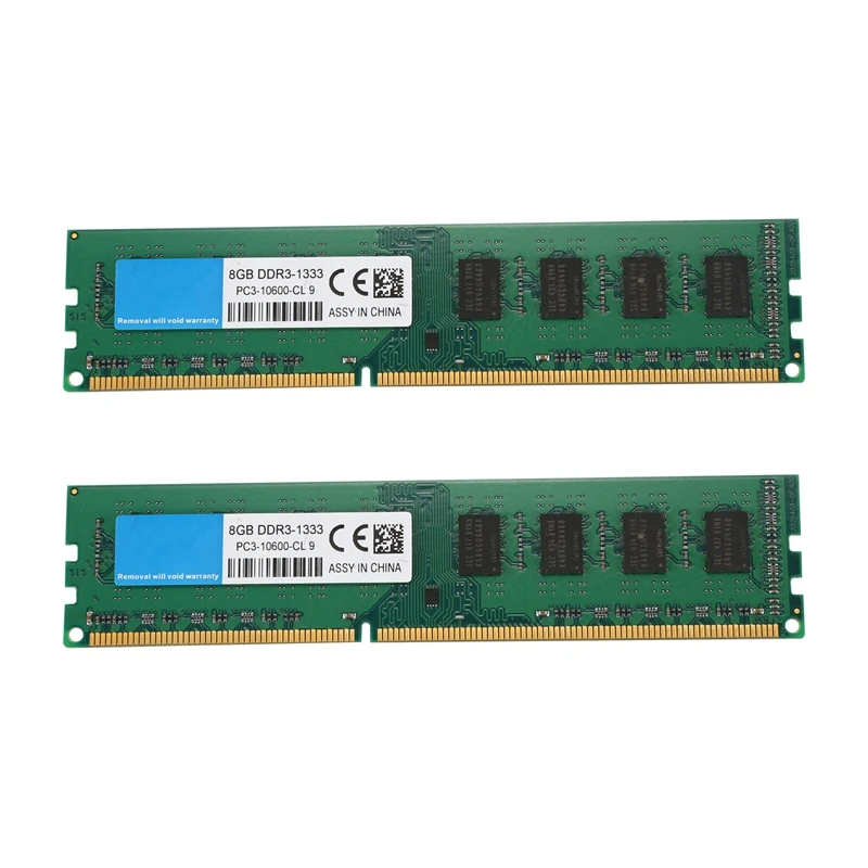 

2 шт., двухсторонняя оперативная память DDR3 DIMM 8 Гб 1333 МГц