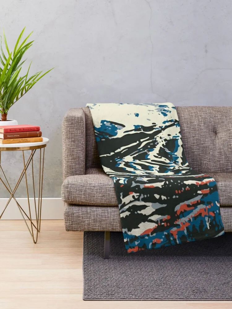 Винтажное лыжное одеяло Breckenridge с постером тонкое для детской кровати