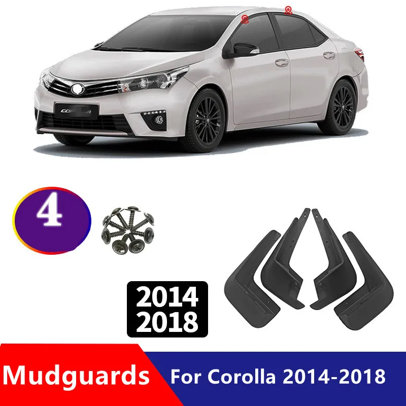 

4 шт./комплект, брызговики для Toyota Corolla Altis 2014 2015 2016 2017