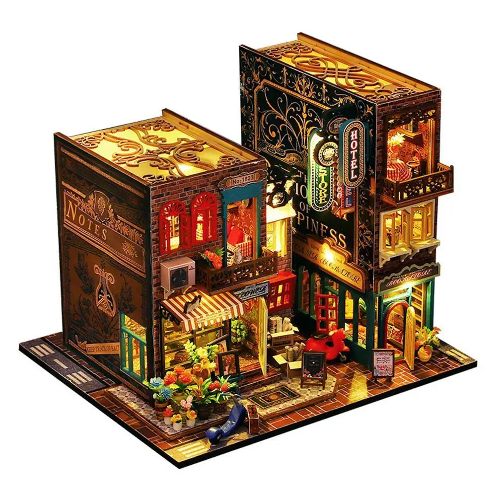 

Деревянный шарбф «сделай сам», гостиничная книга, миниатюрная полка, вставка, кукольные дома, строительные комплекты, книжная полка, игрушки для взрослых, день рождения, T0X2