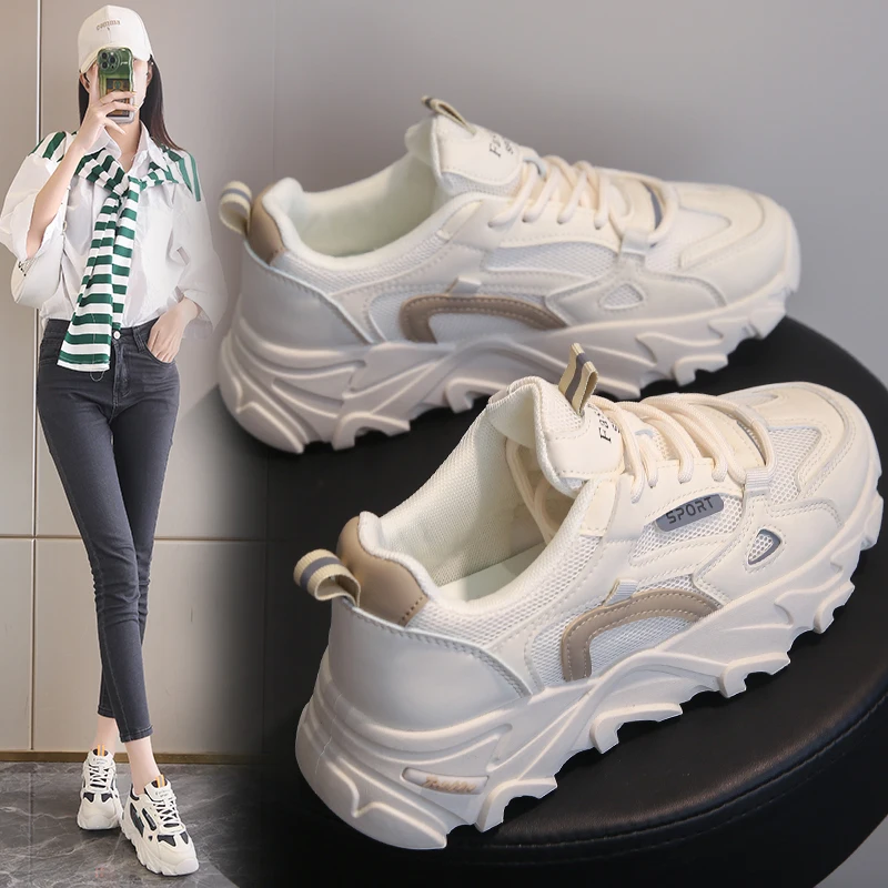 Women's Casual Shoes Mesh Breathable Flat Sneakers 2023 New Casual Mesh Lightweight Running Shoes Fashion Women's Shoes