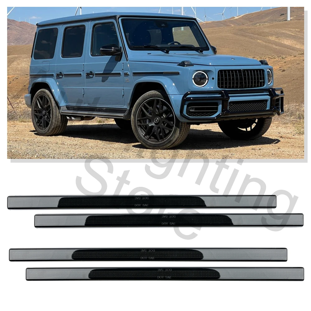 

4X Side Marker Kit front ＆ rear bumper reflecter Turn Signal Lights for Mercedes-Benz G-Class G500/G550/G63 AMG(W463A) 2019-
