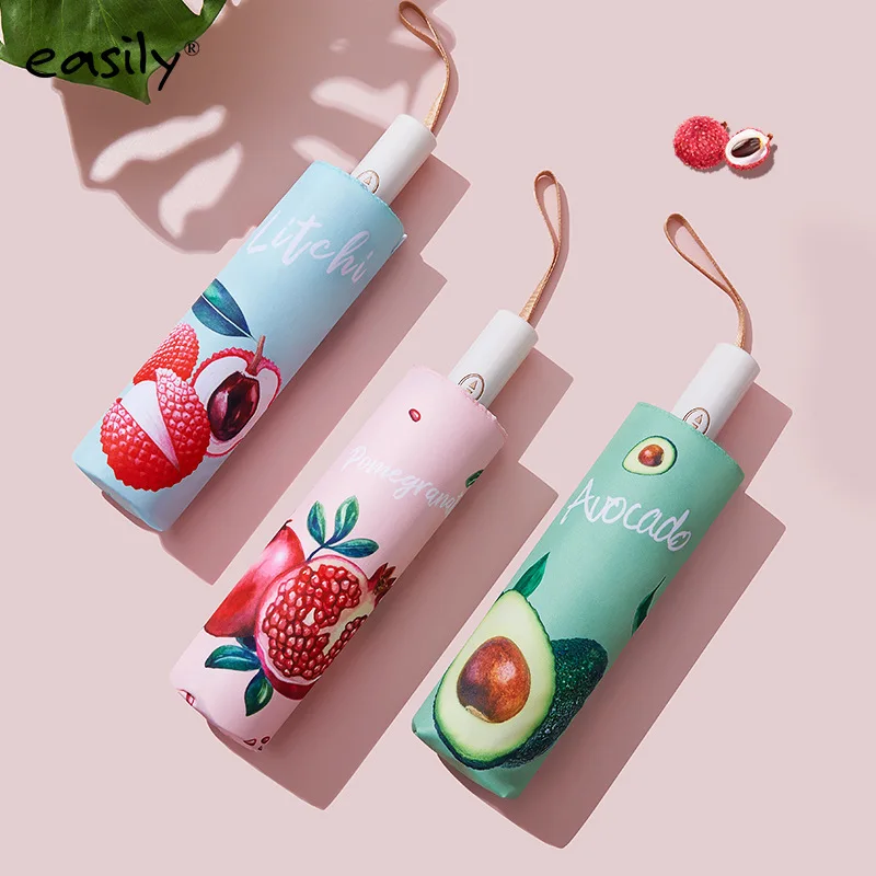 

Женский автоматический зонт с 8 ребрами, двухслойный зонт с защитой от УФ-лучей, от дождя, для путешествий и прогулок