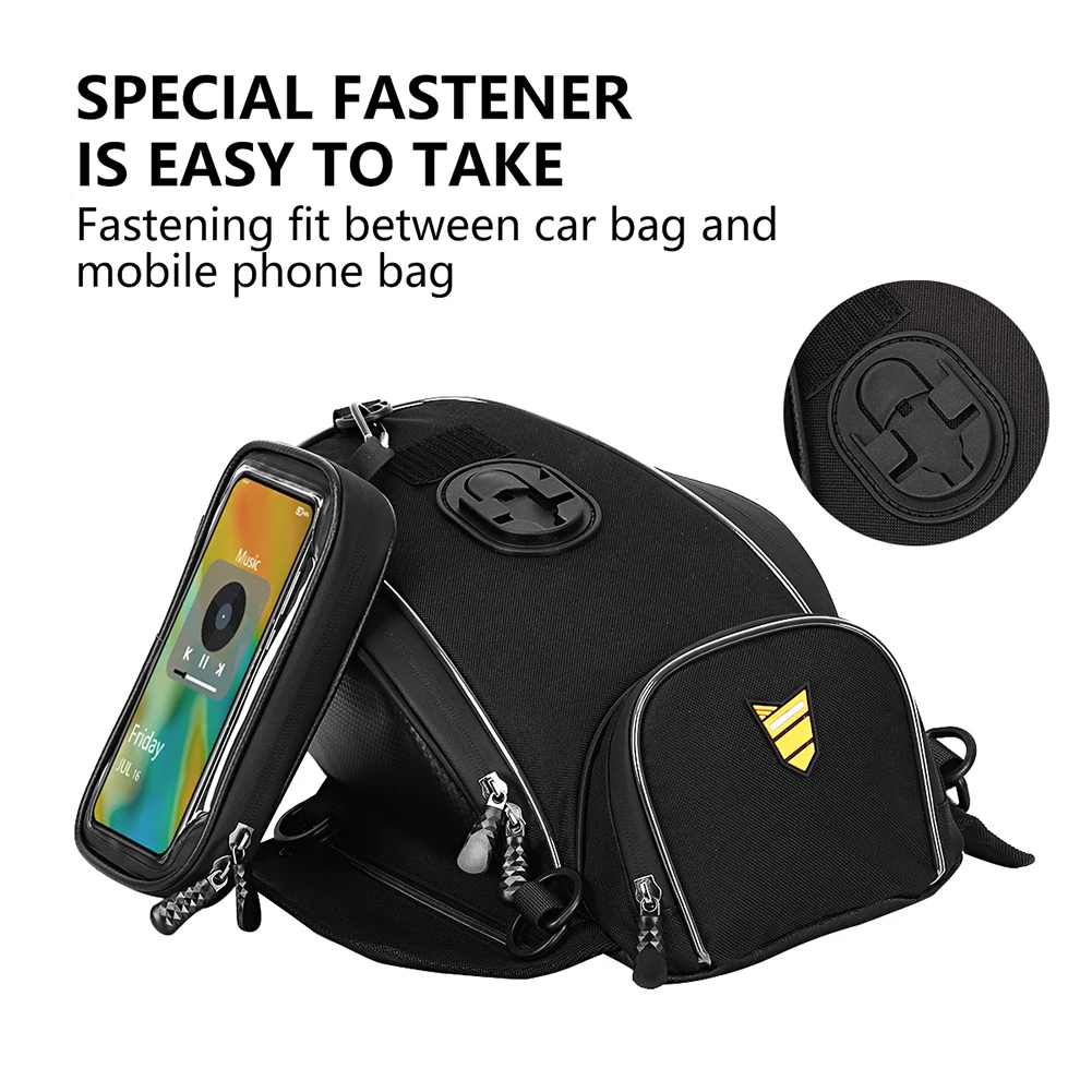 

Мотоциклетная сумка на бак RZAHUAHU, держатель для сенсорного экрана телефона, сумка на бак, чемодан, набор инструментов для хранения, быстросъемная сумка, аксессуары для верховой езды