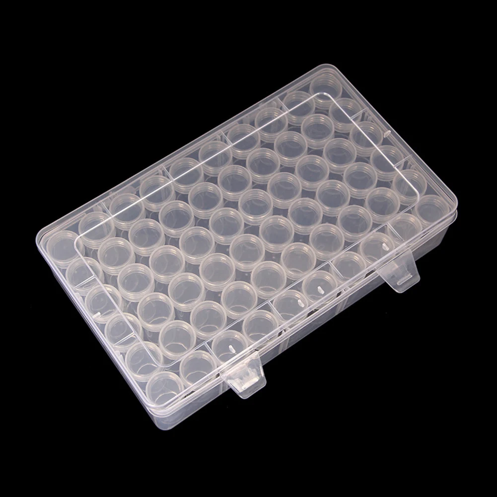 

126pcs Transparent Jar With Lid Beads Portable Storage Container PP Plastic Large Capacity Diamond Painting Box DIY Accessories