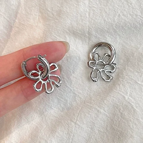 Серебряные серьги-кольца imixlot