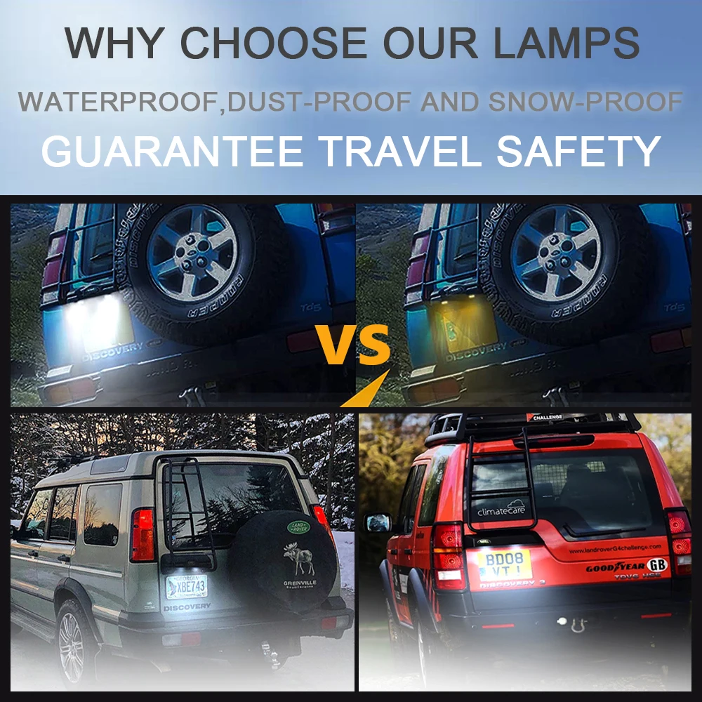 Фонари 18SMD для заднего бампера и номерного знака Land Rover Discovery Series 1 2 L318 задние