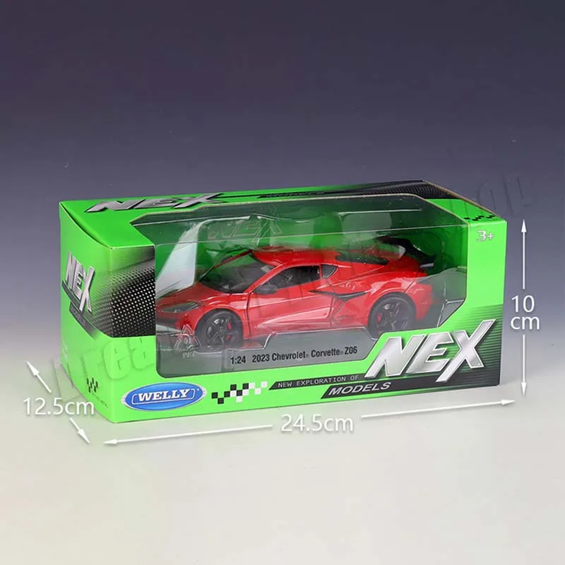 Модель автомобиля WELLY 1:24 2023 Chevrolet Corvette Z06 литой под давлением коллекционная