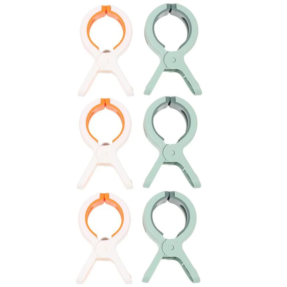 

6pcs Beach Towel Clip Clothes Pegs Windproof Clothespins Non Laundry Clothes Clamp Beach Towel Clip