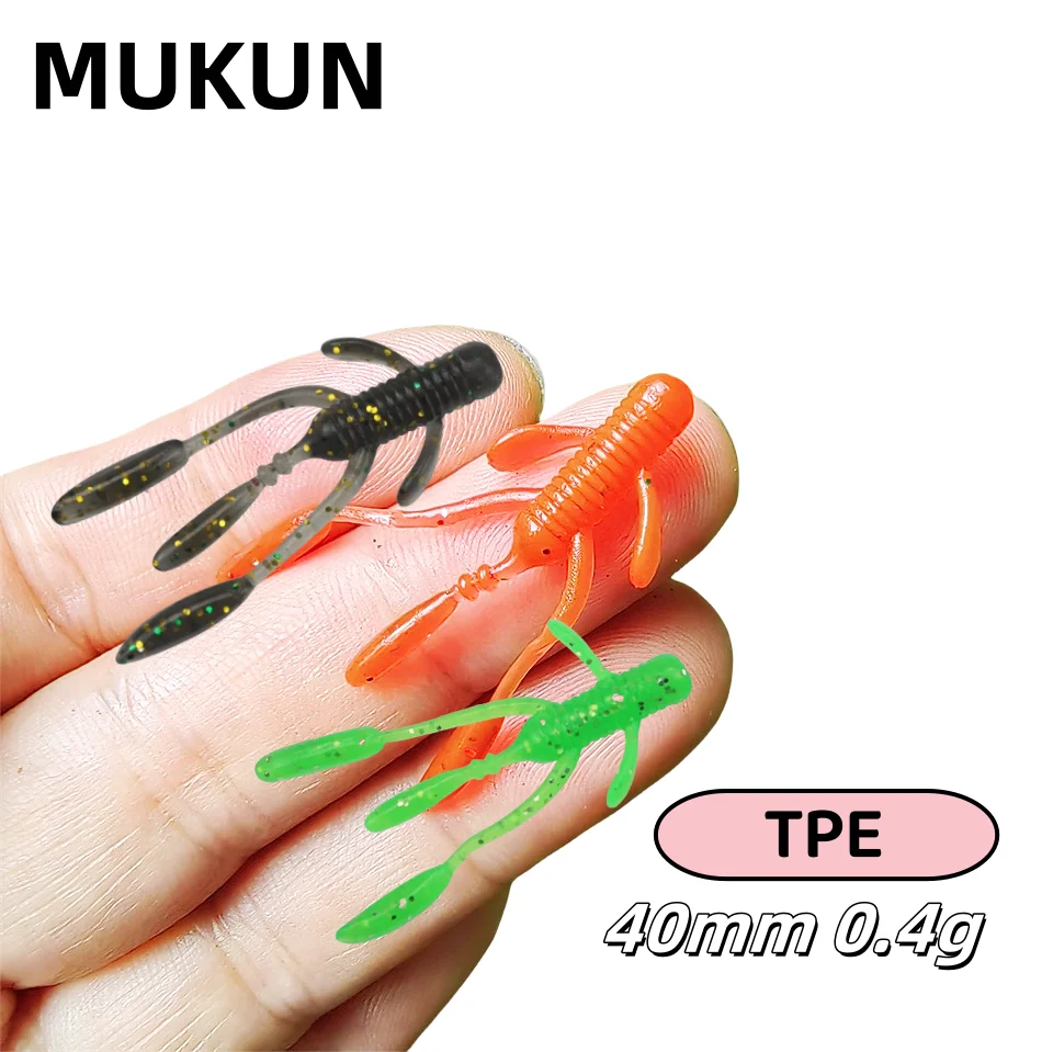 MUKUN 20 шт./кор. мягкая приманка AJING рыболовные приманки для морской рыбы 0 4 г/40 мм