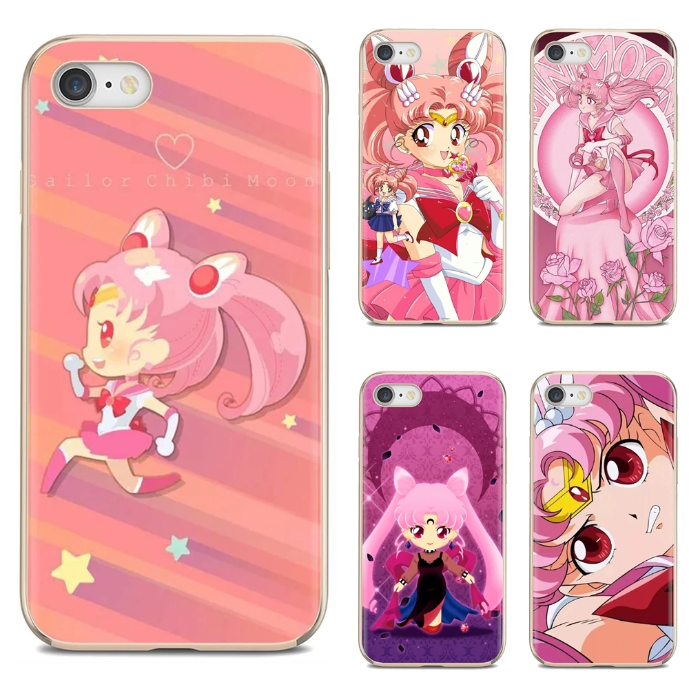 

For iPhone 10 11 12 13 Mini Pro 4S 5S SE 5C 6 6S 7 8 X XR XS Plus Max 2020 TPU Silicone Case pink Sailor Chibi Moon girl