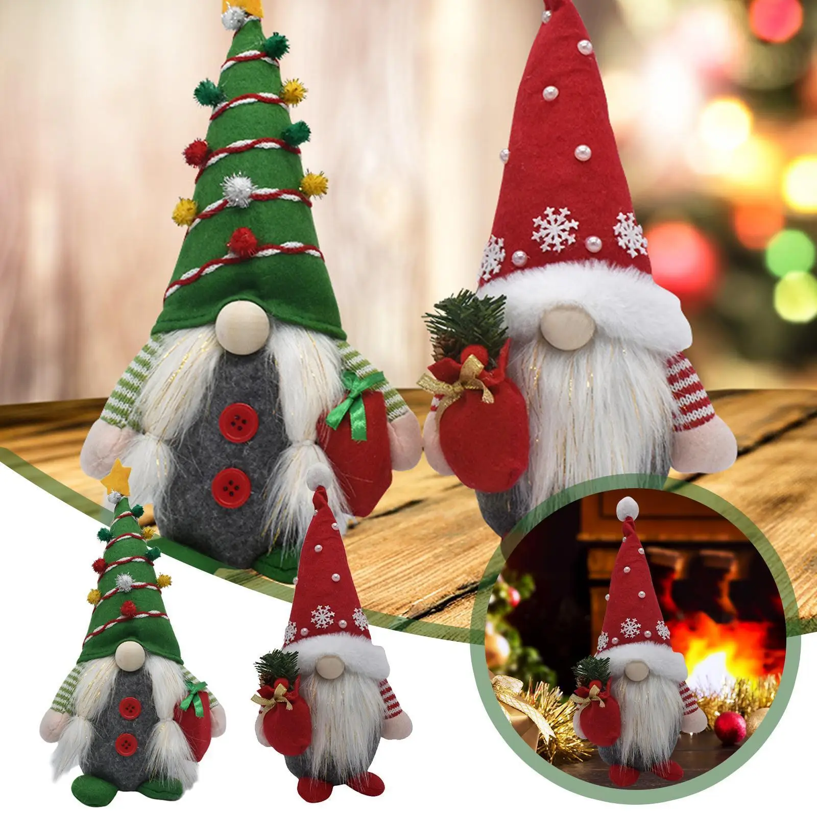 

Рождественская безлицевая кукла, праздничные гномы, модель C7A0