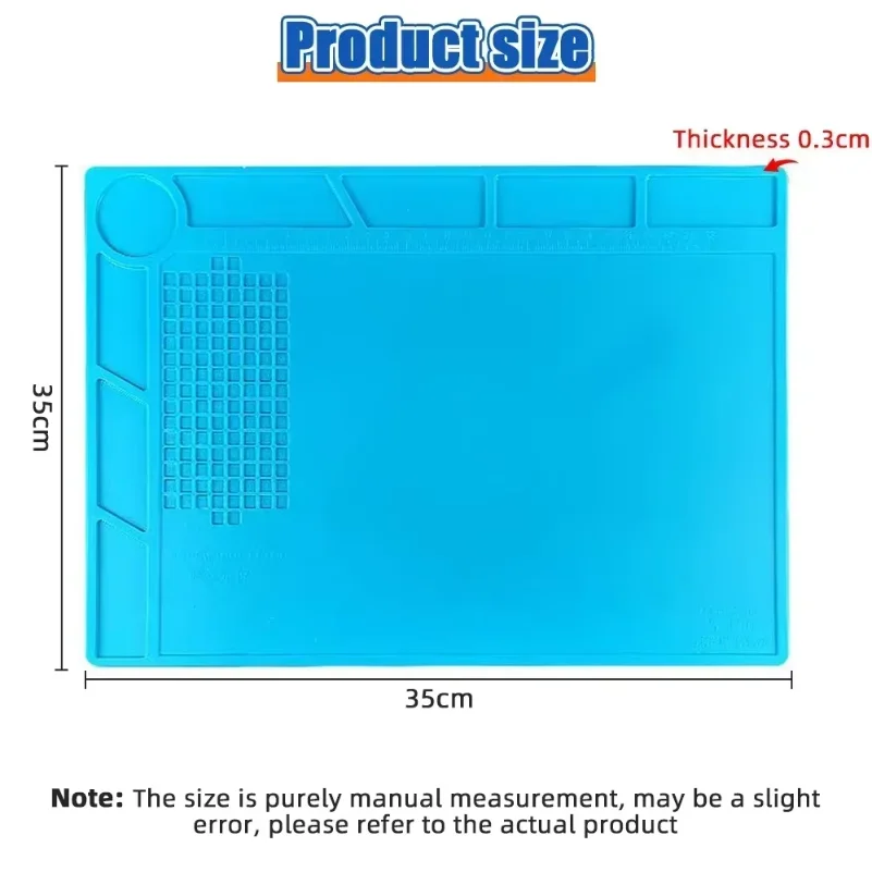Термостойкий силиконовый коврик для пайки и ремонта электроники (компьютеров, телефонов) – набор инструментов для обслуживания (art.: 3920dad601f18) - 3920dad601f18