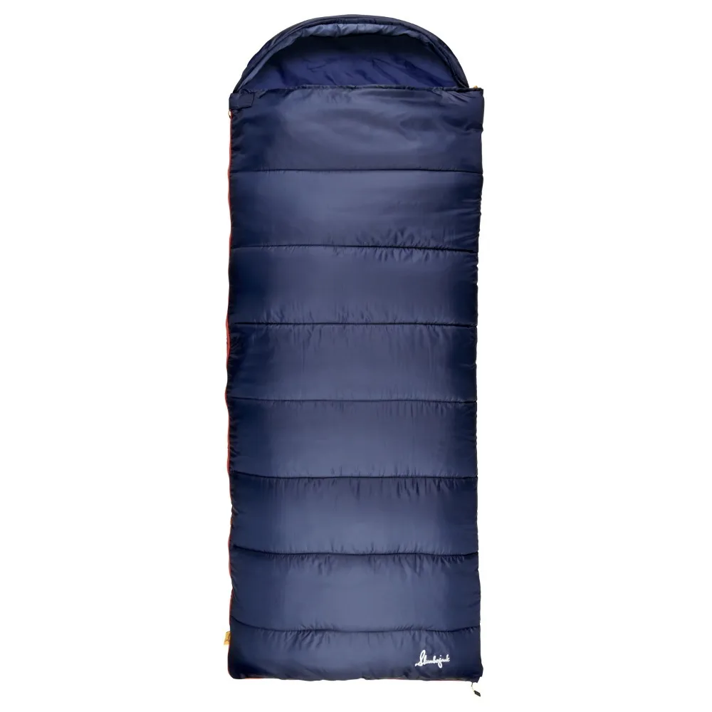 

Shadow Mountain 30-Degree Hooded Rectangular Sleeping Bag Blue 35"x88" Camping Nature Hike Down Tourist Camp Gears Hiking Sports