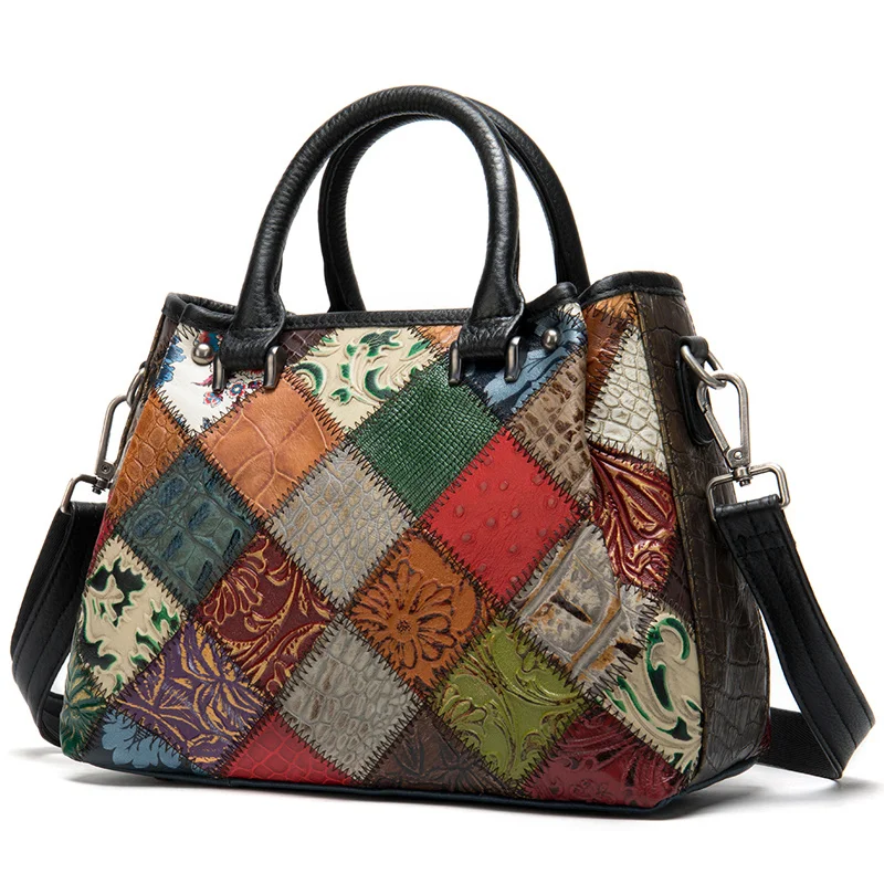 

Hot Fashion Woman Handbags woman luxury designers patchwork tote bag colorful female shoulder handbag