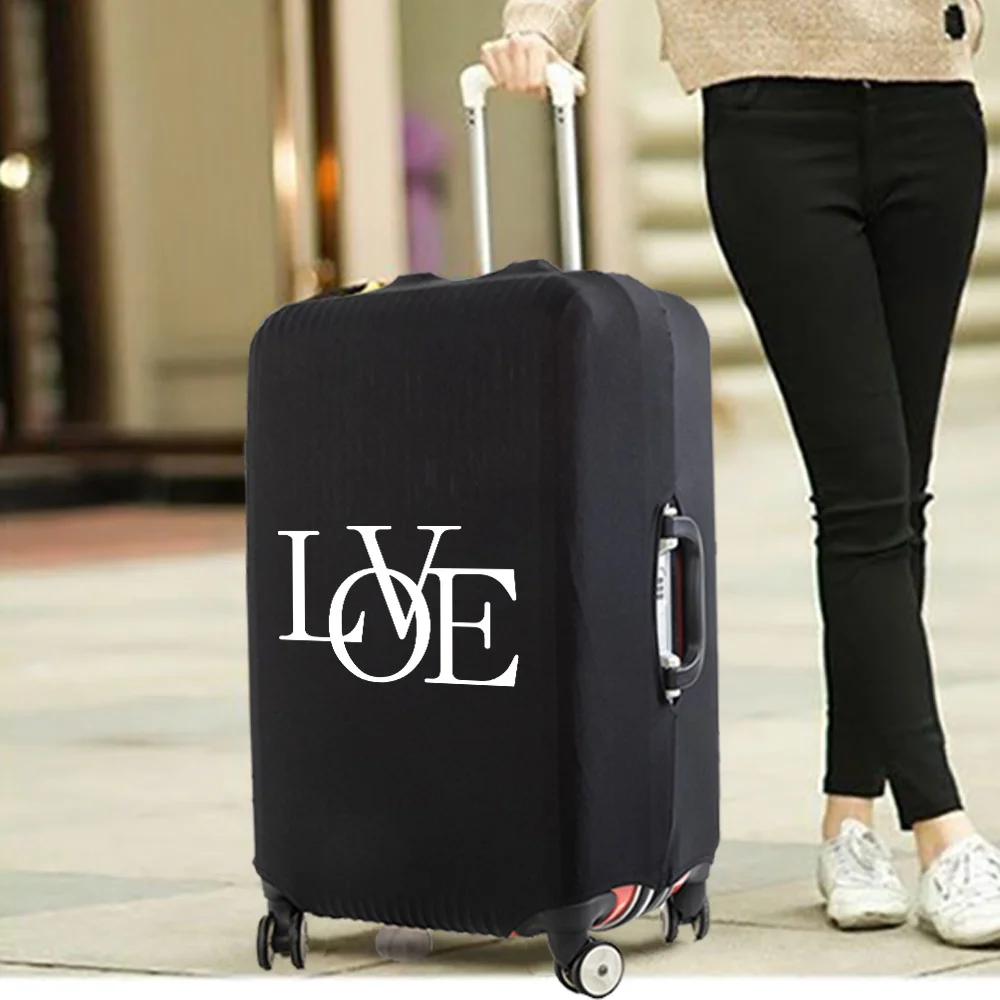 New Text Print Luggage Case Protective Cover Travel Accessories Elastic Suitcase Dust Cover Apply for 18''-32'' Inches Trolley