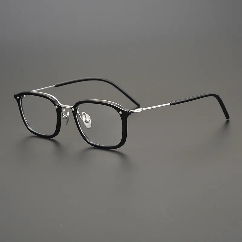 

Japanese Gold Carved Square Frame Retro Pure Titanium Glasses Frame Tide Men Women With Degrees Of Myopia Glasses Vintage