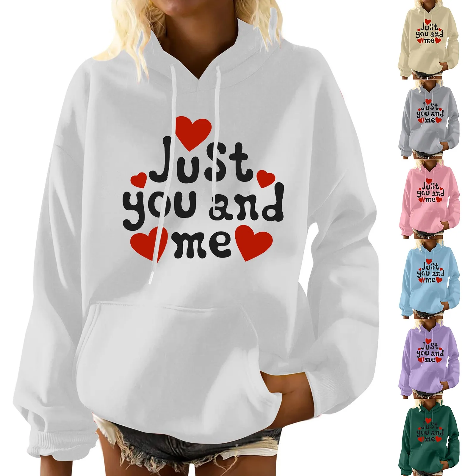 

Женская блузка, свитер, Женский Повседневный пуловер с длинным рукавом и надписью на День святого Валентина, свитшот, топы большого размера ...