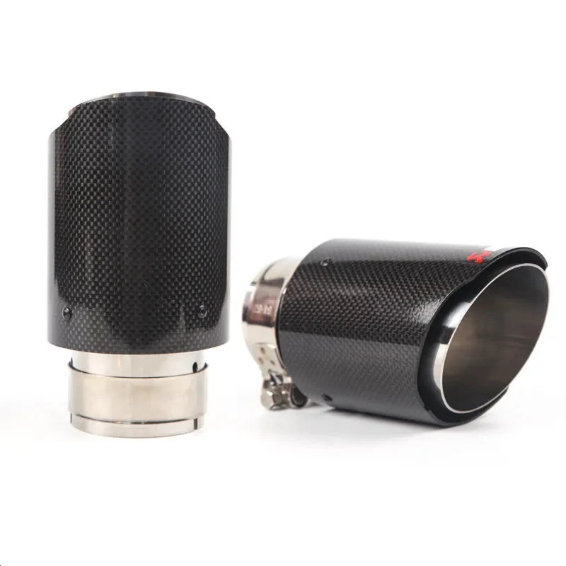

Universal Car Carbon Fiber Tail Throat Silencer Exhaust Pipe Modification Accessories For VW VOLKSWAGEN BMW Mercedes Benz Audi