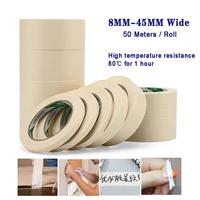 50m long 8 45mm masking tape indoor outdoor diy painter decorating spray paint writable easy tear no glue residue 80%c2%b0c high temp