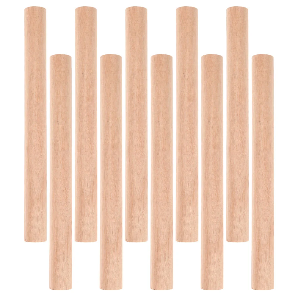 

10 Pcs Bucket Lid Crowbar Wood Sticks Wooden Rod Craft Cake Decorations Wedding Dowel Supplies