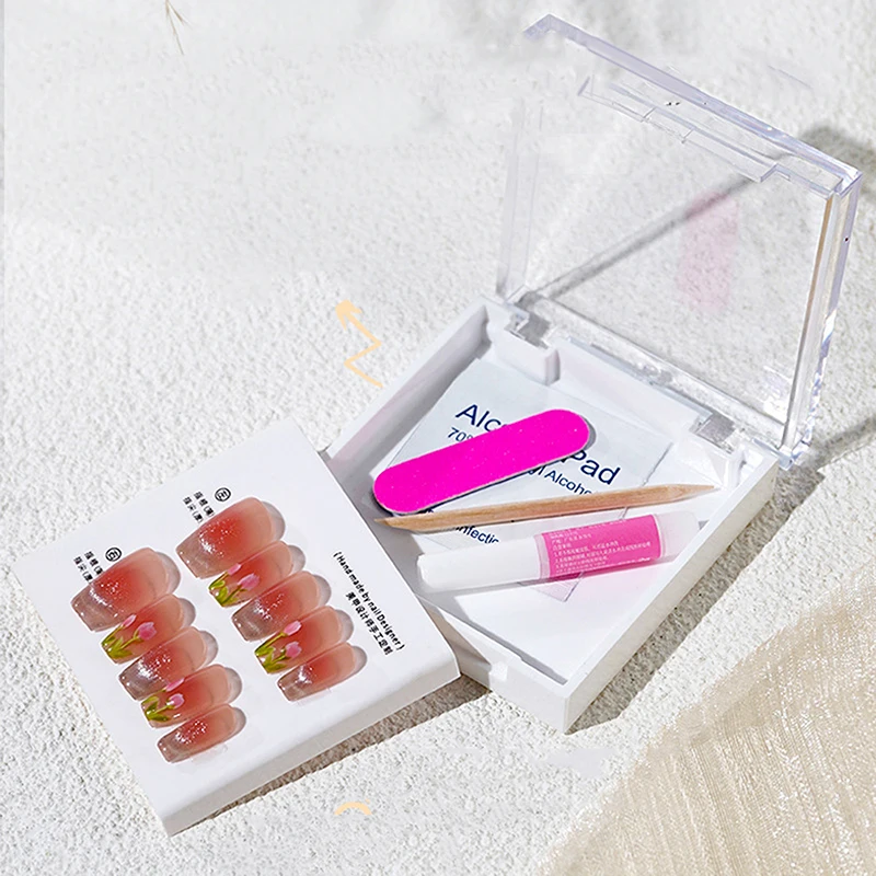 Двухслойная витрина для ногтей прозрачная акриловая хранения