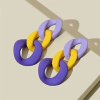 2022 resin colorful acrylic earrings for women trend statement earings bohemian colorblock earrings wedding party jewelry