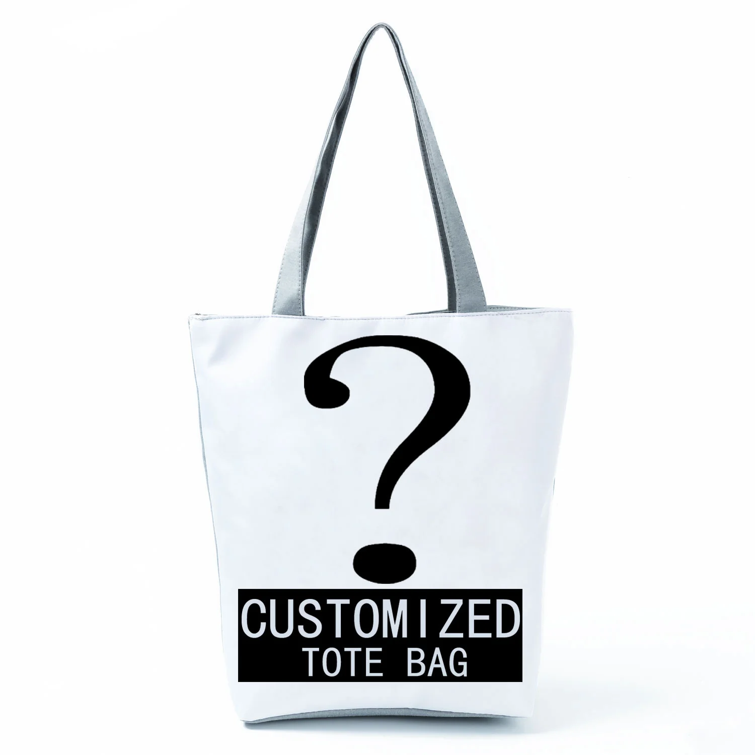 

Personal Customized Women Tote Bag Polyer Bag With Print Custom Your Pictures Eco Shopping Bags DIY Hand Shoulder Bags