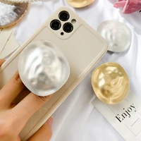diy vintage creative round phone stand ins electroplated foldable trend phone grip for iphone samsung phone accessories