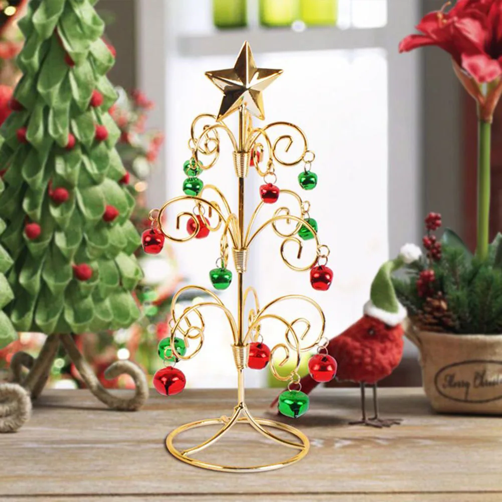 

Iron Christmas Tree Miniature Decorative Christmas Trees Iron Christmas Tree Ornament Display 30cm Mini Christmas Trees