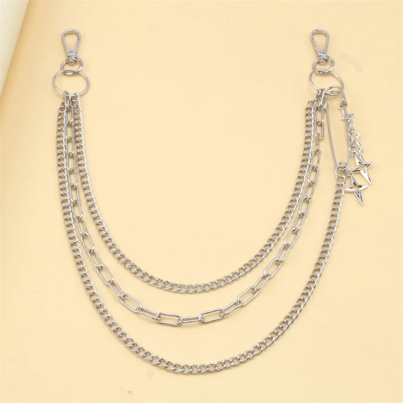 Цепочка для ключей в стиле панк женщин и мужчин с заклепками виде луны звезд