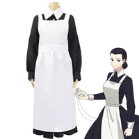 anime the promised neverland isabella cosplay costume cafe black maid dress themed restaurant maid uniform