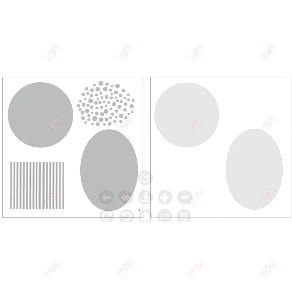 

Oval Layered Stencil Reusable Craft Template Kids Fun DIY Painting Scrapbooking Coloring Folder