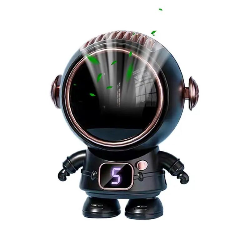 

Bladeless Hand Fan Cute Astronaut Hand Fan USB Rechargeable Portable 5 Speed Adjustable Essentials With LED Digital Display