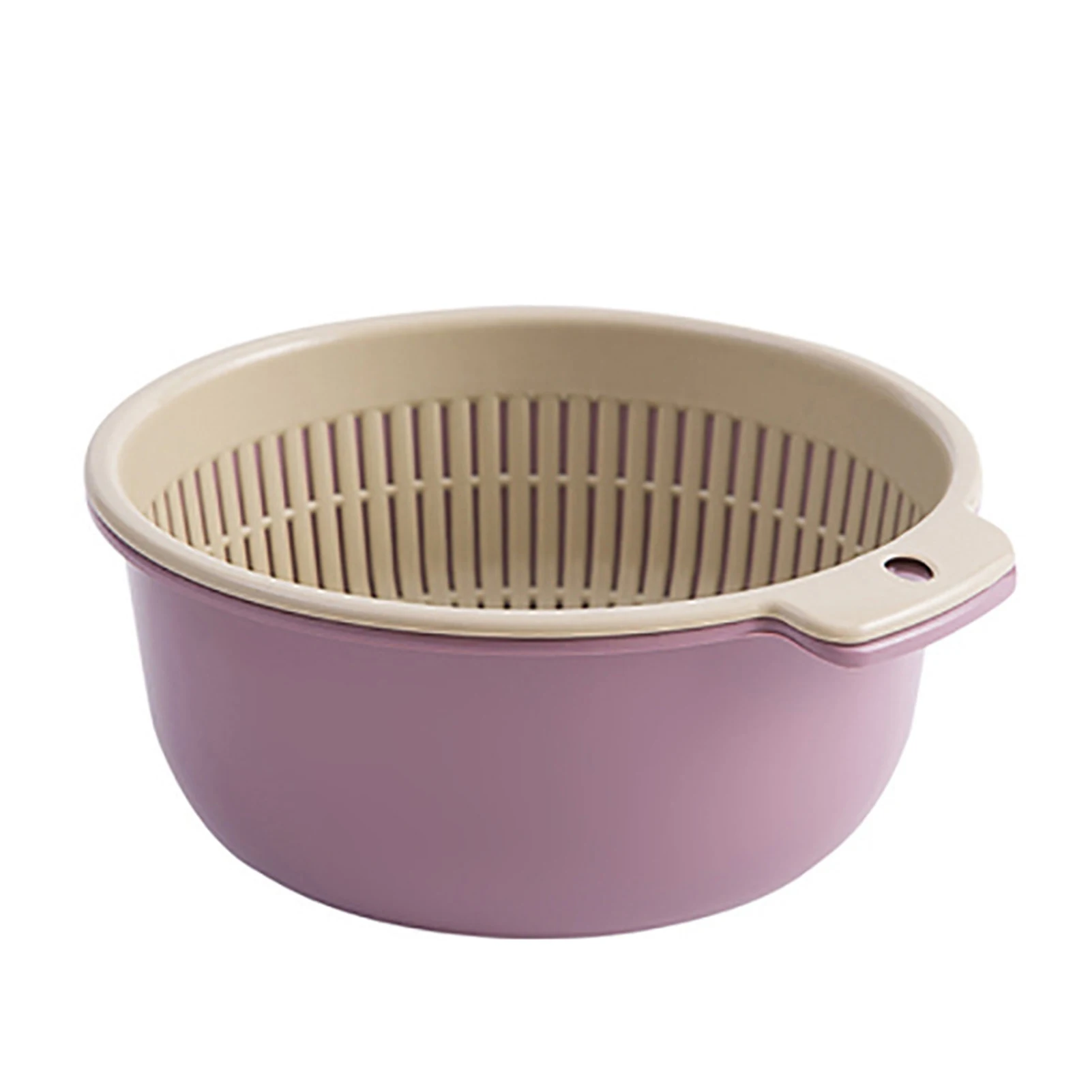 Double Layers Drain Basket Plastic Kitchen Strainer Colander Bowl Fruits & Vegetables Washing Strainer JA55