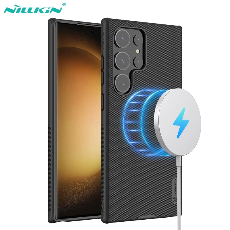 

For Samsung Galaxy S24 Ultra Case Nillkin Frosted Shield Pro Magnetic Case For Samsung S24Plus Cover For Galaxy S24 Magsafe Case