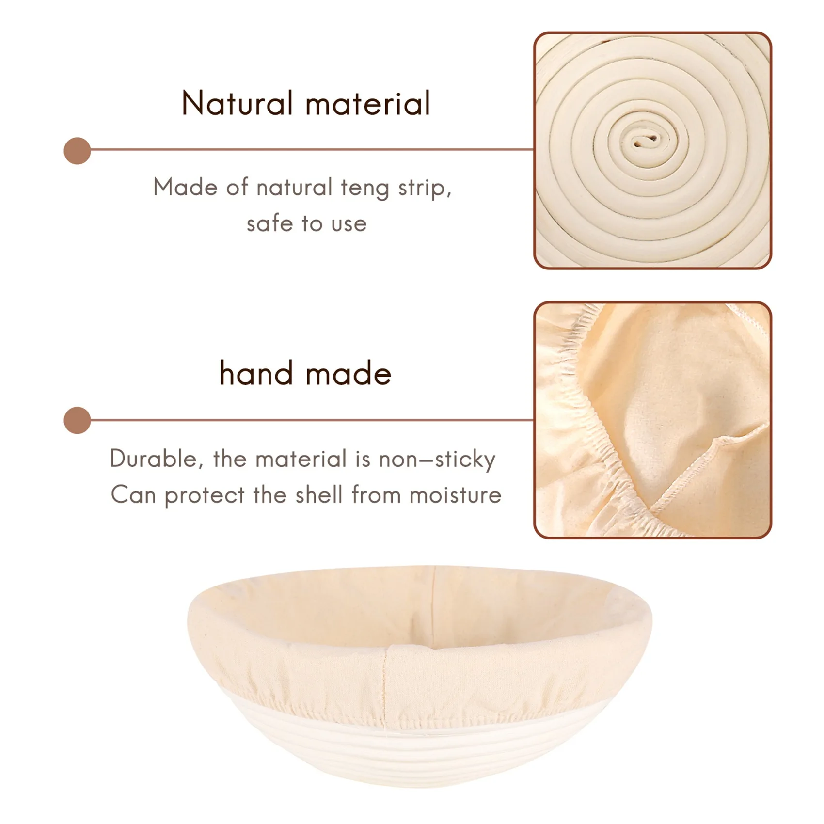 10-дюймовая корзина для хлеба-баннетоновая + тканевая подкладка скребок теста