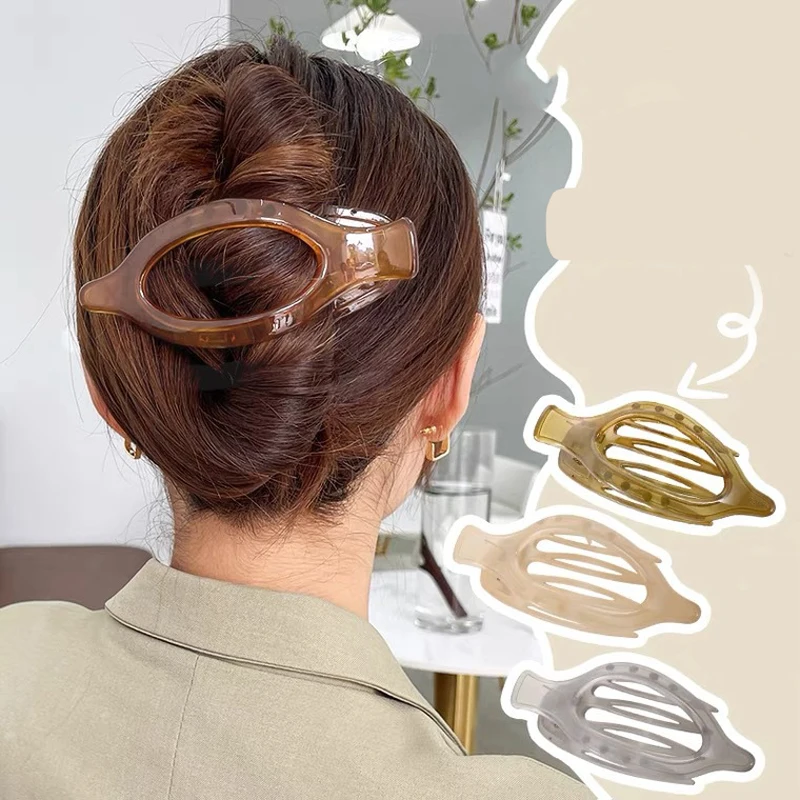 

Hair Claw Clip Barrette Crab Acrylic Hairpins Ponytail Hairgrip Girls Donut Hair Accessories Women Lady Hair Styling Tools