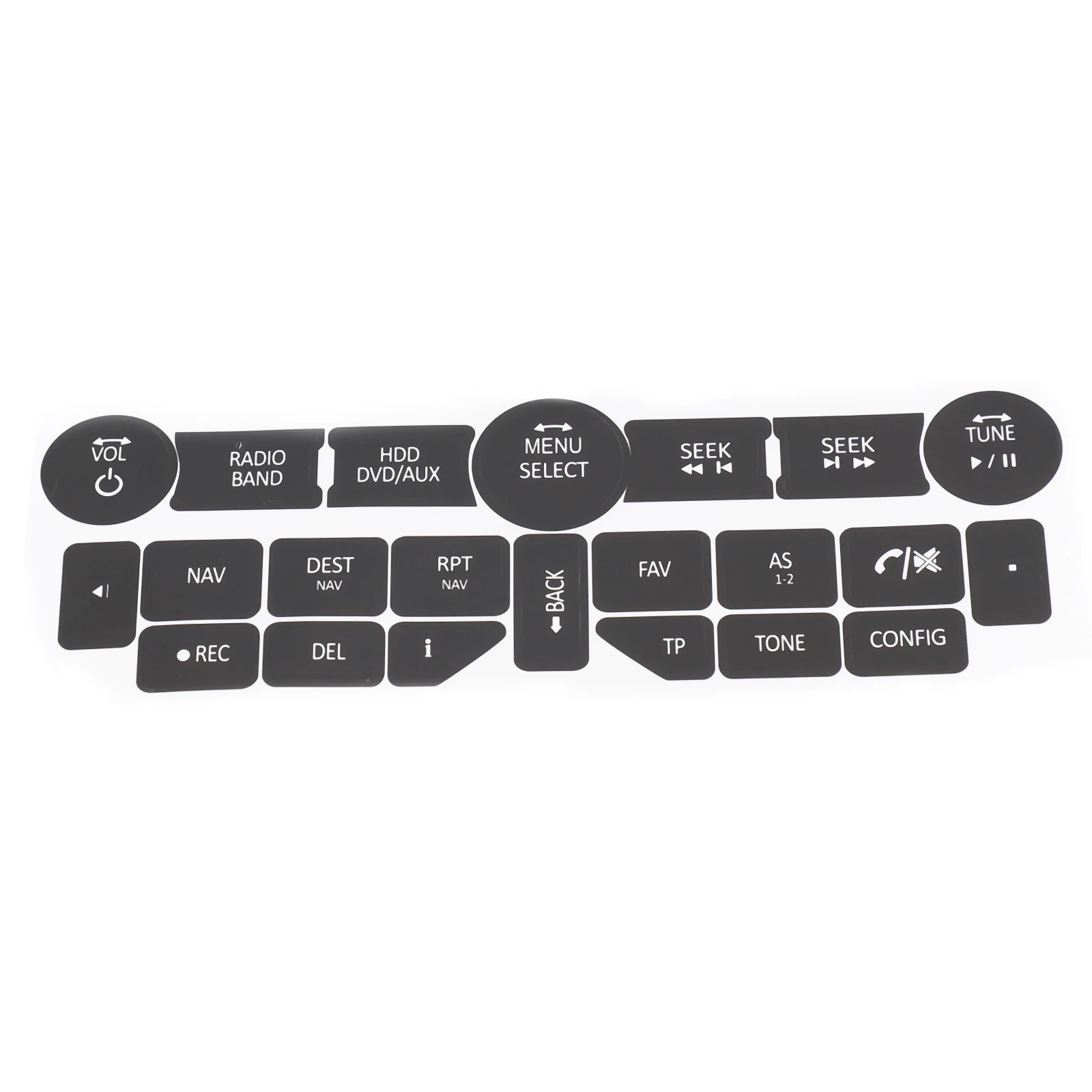 

Radio Decal Sticker Repair Stickers Car Stickers Black Button Repair Intrerior Accessories Preventing Sunlight