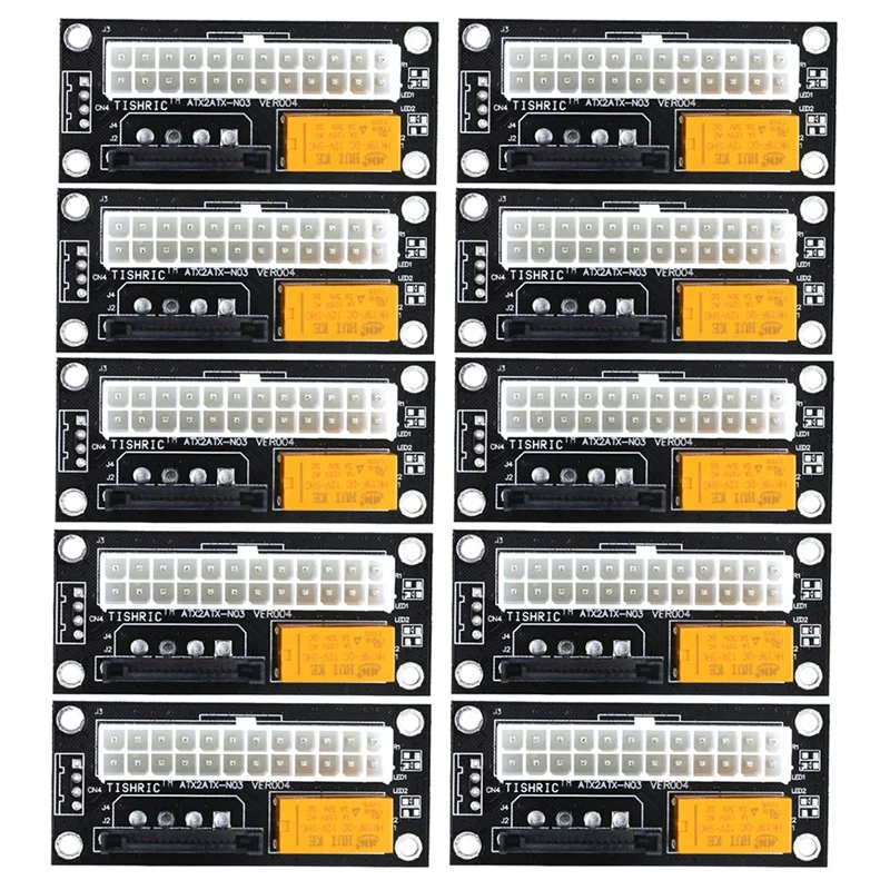 

Блок питания с двойным блоком питания Add2psu, 10 шт., блочный синхронизатор ATX, 24 контакта на синхронный подъемник Molex для майнинга
