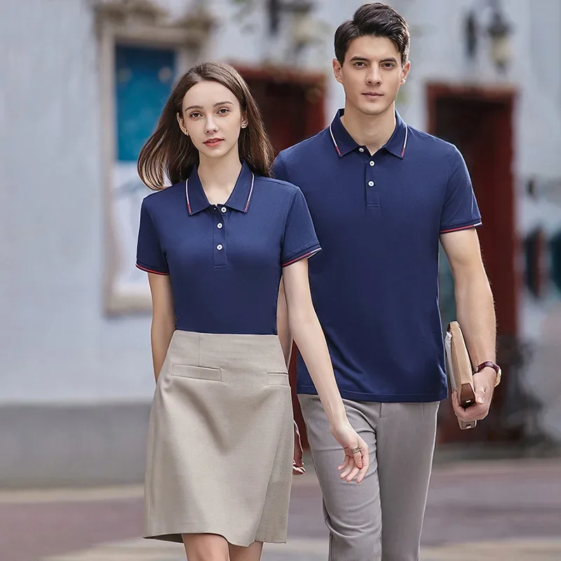 Высококачественная мужская рубашка-поло из шелкового шелка с короткими рукавами