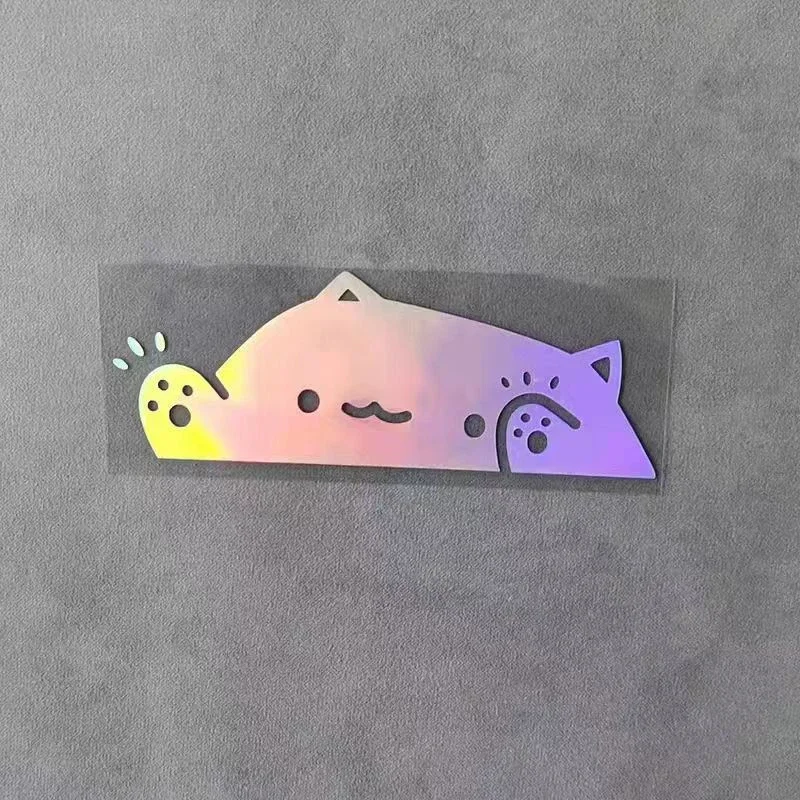 1 шт., наклейка на автомобиль с изображением кота, авто окно, кузов, бампер, наклейки на багажник, декоративное покрытие, наклейка, украшение топливного бака мотоцикла
