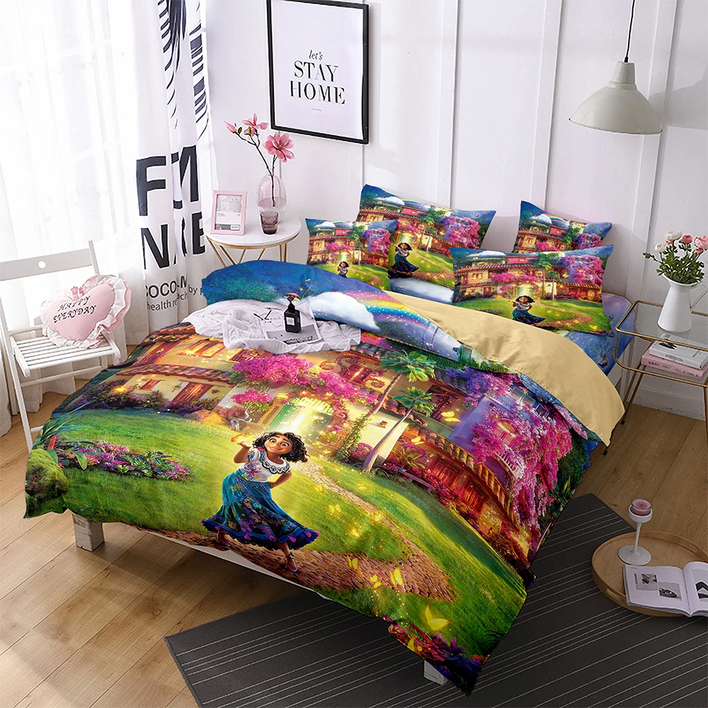 Комплект постельного белья для детей с мультяшным принтом