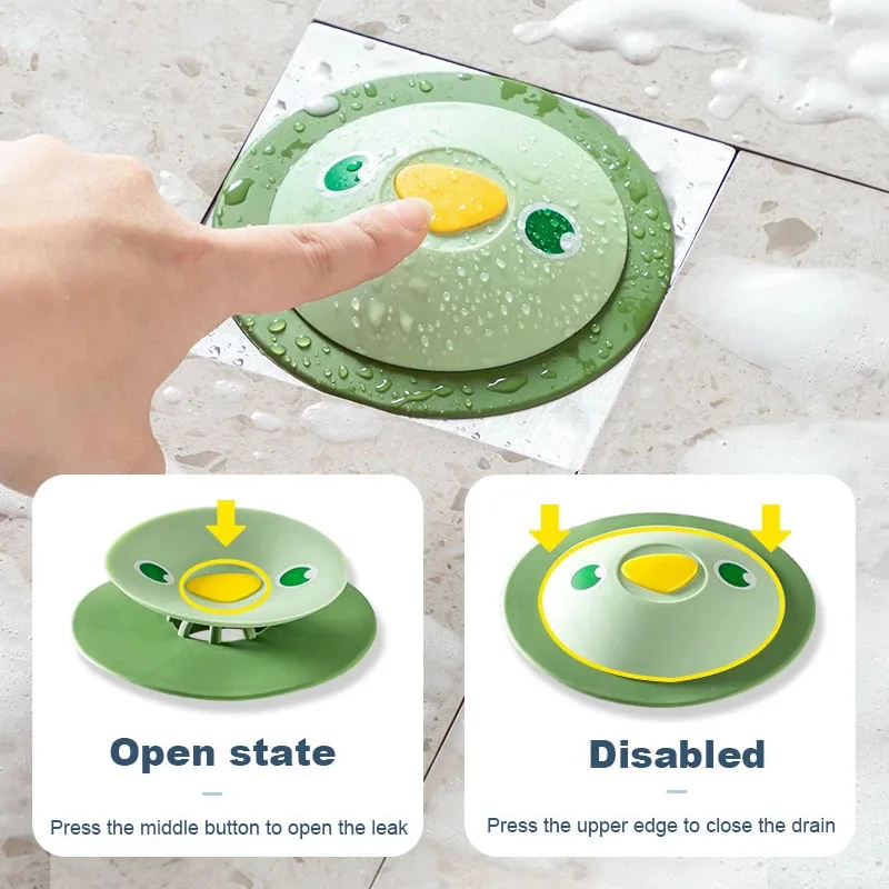 

Silicone Floor Drains Floor Cover Kitchen Sink Plug Bathroom Bathtub Plug Laundry Water Stopper Tool Bathroom Deodorant Drain